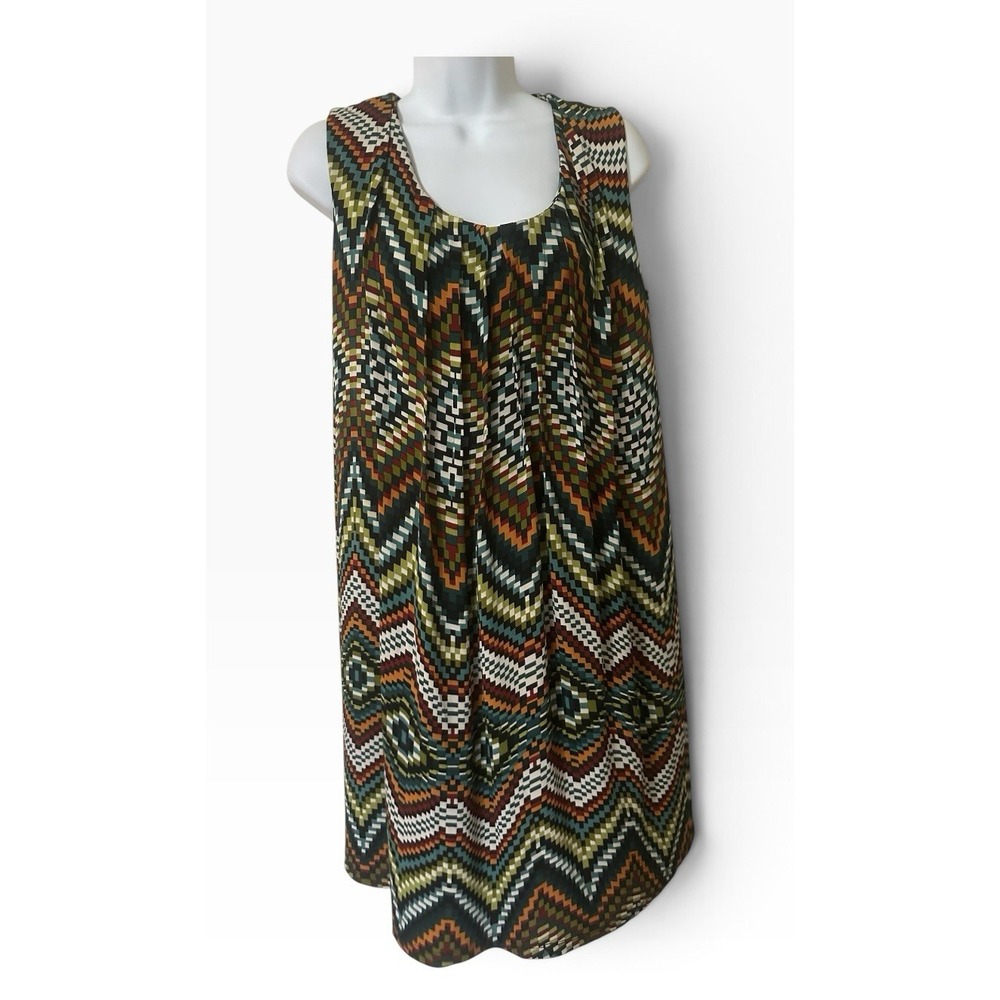 Women's Sleeveless Dress Ronni Nicole Size 16 Geometric Design Casual Resort